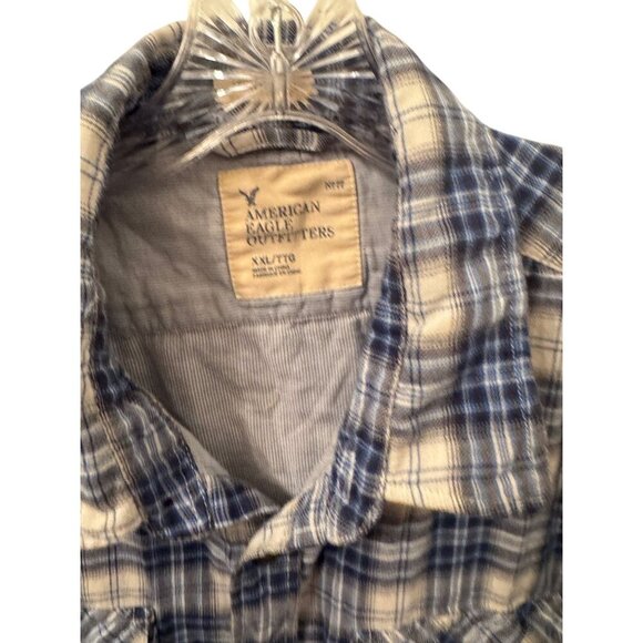 American Eagle flannel blue size xxl - Picture 4 of 5